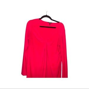 Women Daisy Fuentes Red Long sleeved casual office blouse